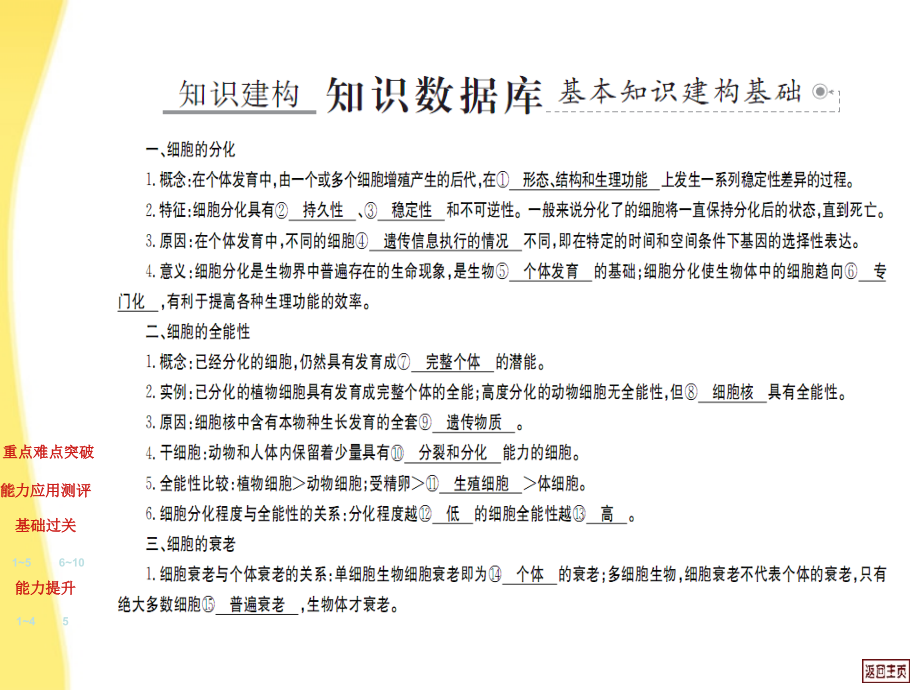 高考生物 6.2 细胞的分化、衰老、凋亡和癌变复习课件_第2页