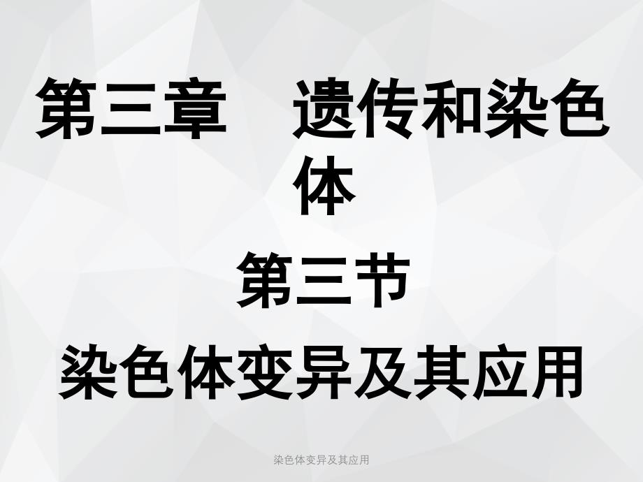 染色体变异及其应用 .ppt_第1页