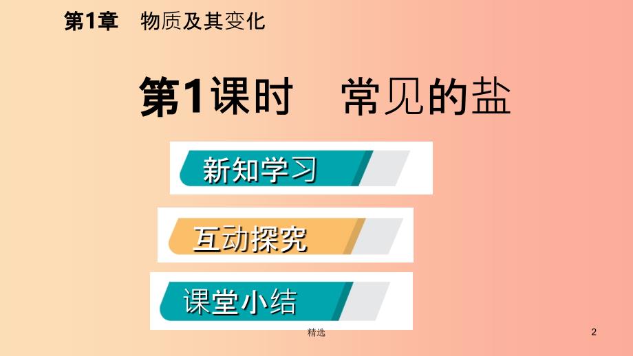 201X年秋九年级科学上册 第1章 物质及其变化 第6节 几种重要的盐 第1课时 常见的盐课件（新版）浙教版_第2页