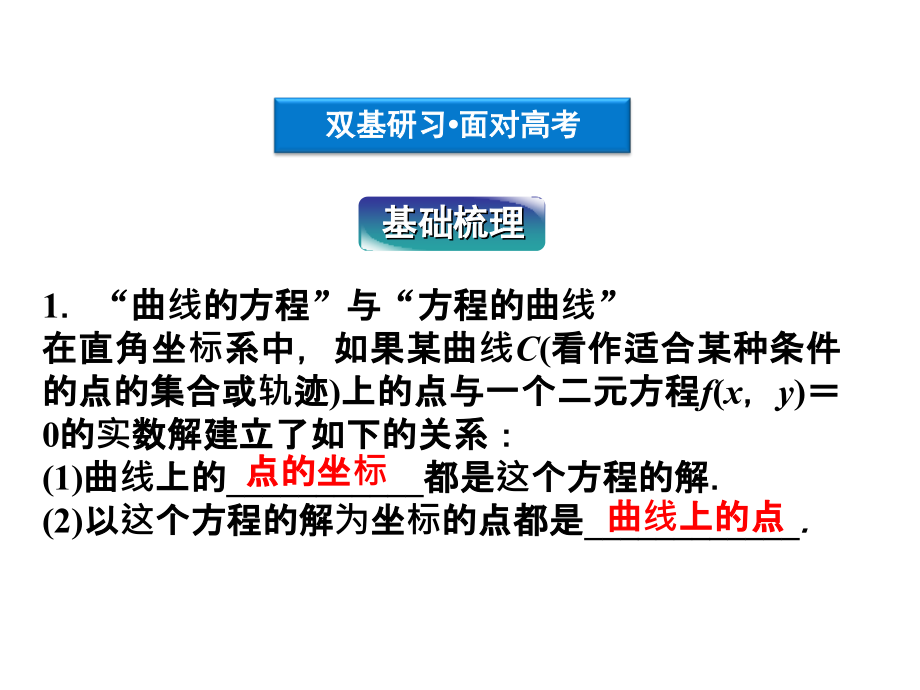 高考数学总复习 第7章&amp#167;7.8曲线与方程精品课件 理 北师大版_第3页