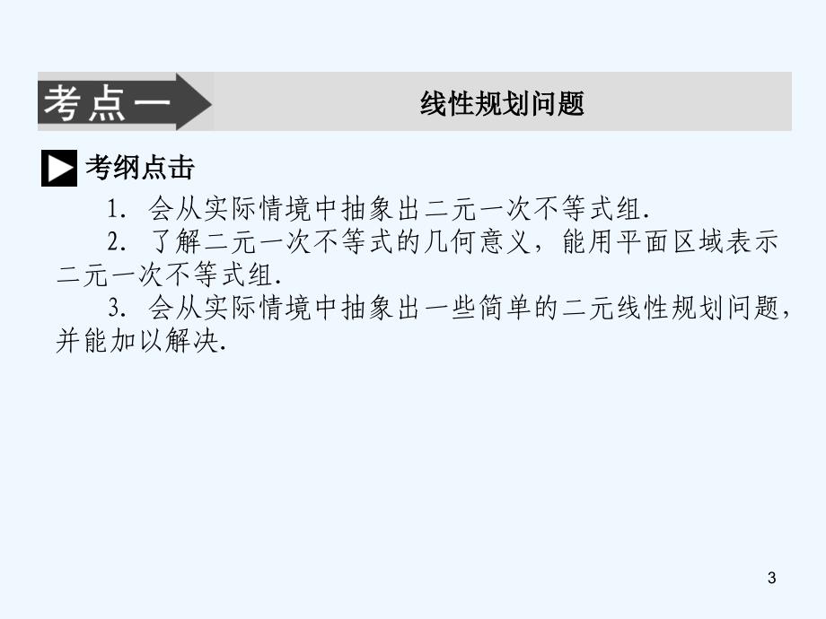 高考数学二轮复习 专题四：第二讲《基本不等式与不等式的证明》 文 课件_第3页