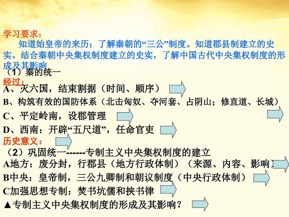 高中历史 1.2《第二节走向大一统的秦汉政治》330课件 人民版必修1_第1页