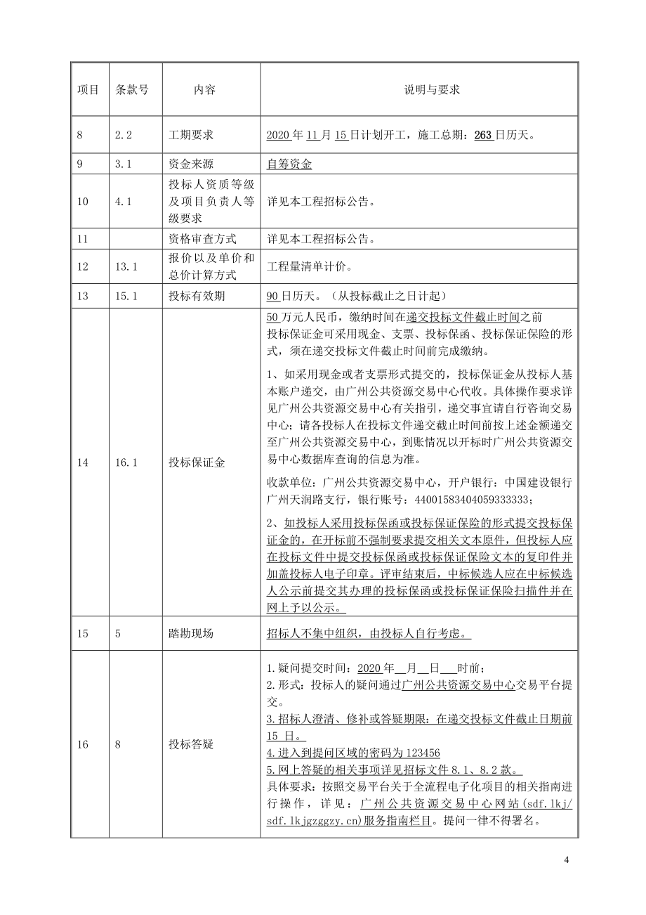 技术师范大学白云校区学生宿舍一批（原规划共11栋）、第三食堂（原规划食堂-3）项目施工总承包招标文件_第4页