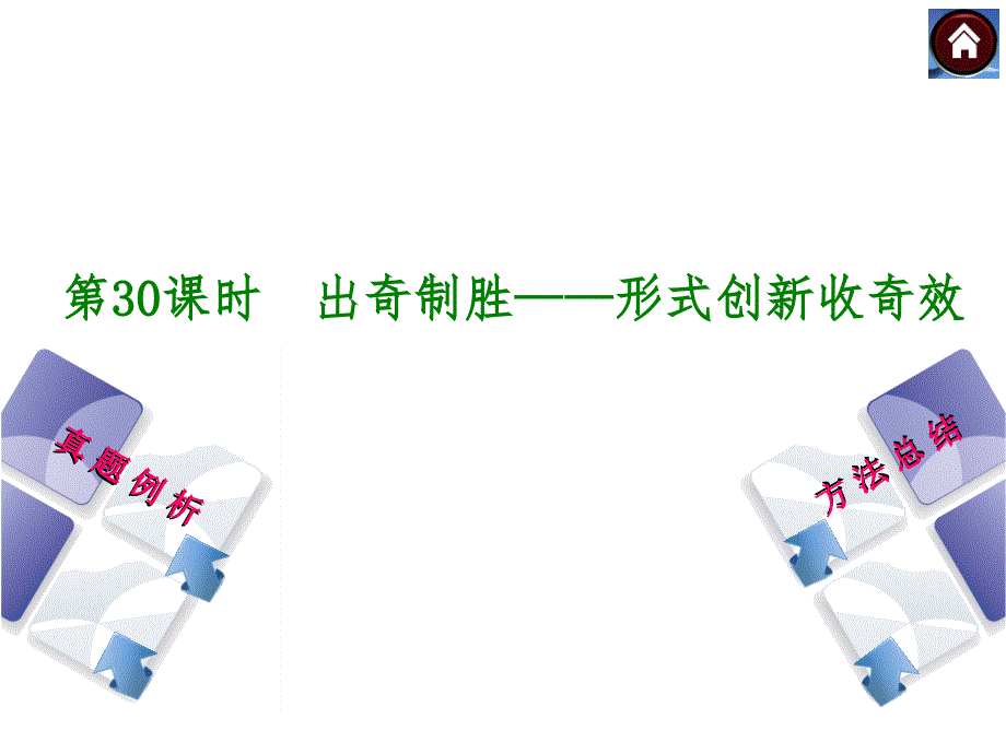 2015中考语文总复习：出奇制胜――形式创新收奇效正式版课件_第1页