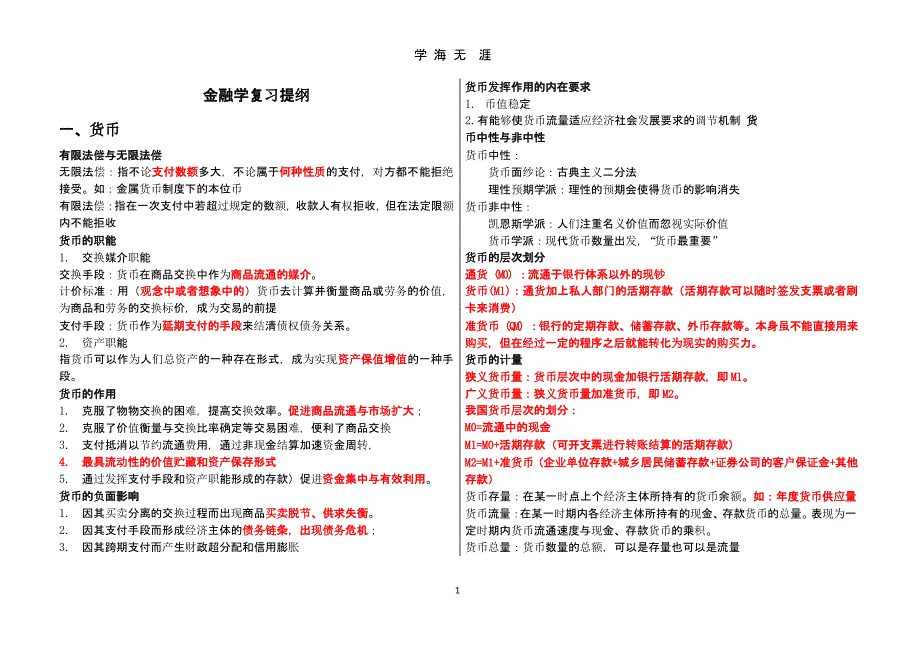 李健-金融学复习提纲（9月11日）.pptx_第1页