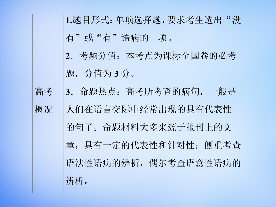 2016届高考语文一轮总复习 专题2 辨析并修改病句课件总结_第3页