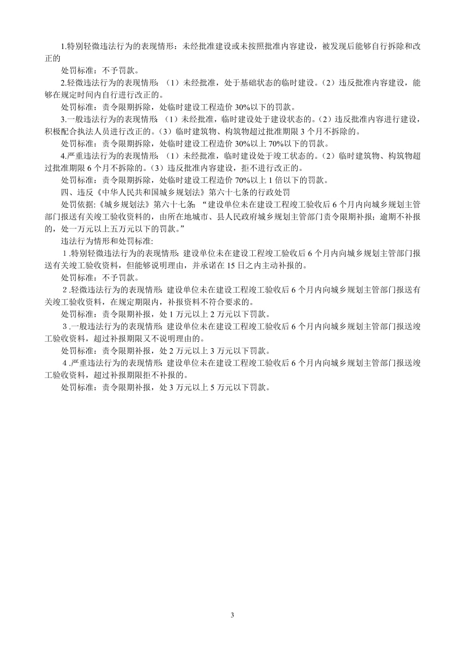 74编号《中华人民共和国城乡规划法》行政处罚裁量标准_第3页