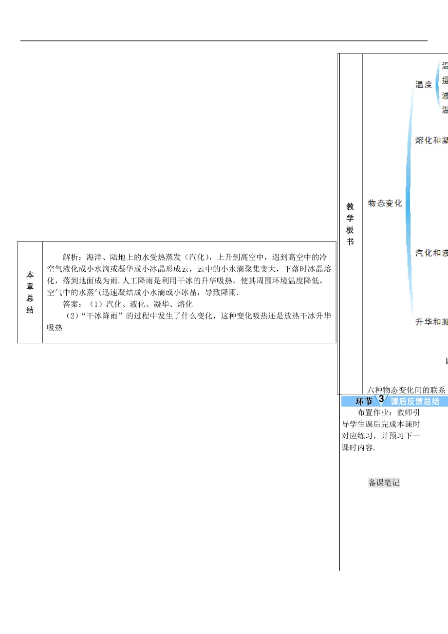 八年级物理上册 第三章 物态变化本章复习和总结导学案 （新版）新人教版_第4页