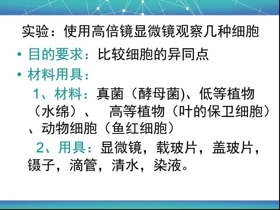 细胞的多样性和统一性 实验课件_第5页