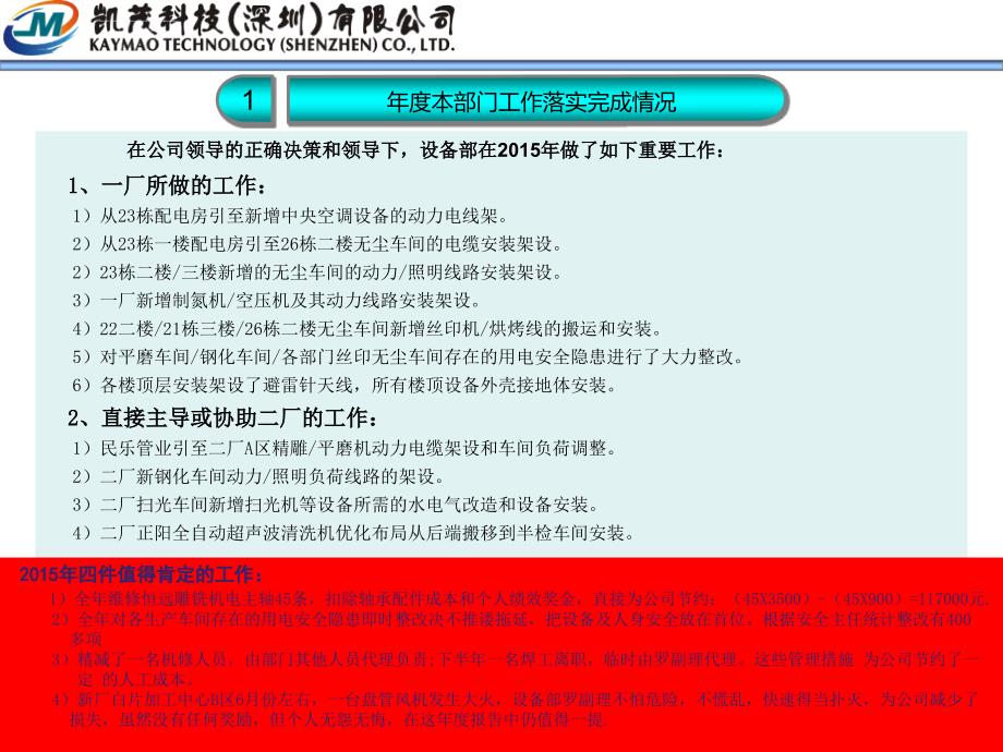 2015年度设备管理部年终总结报告年度总结报告课件_第4页