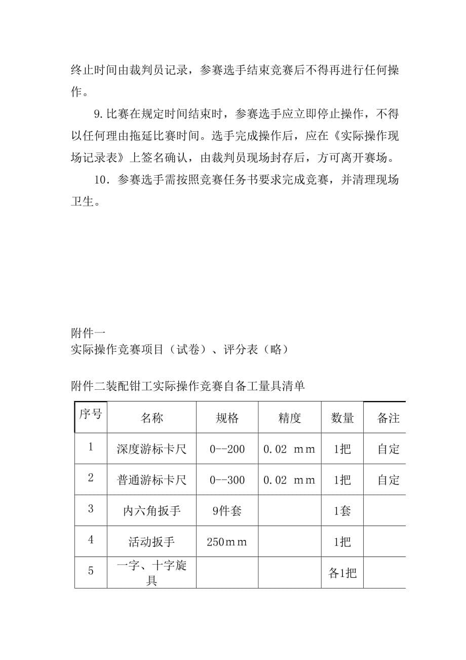 2013装配钳工技能竞赛规则.doc_第5页