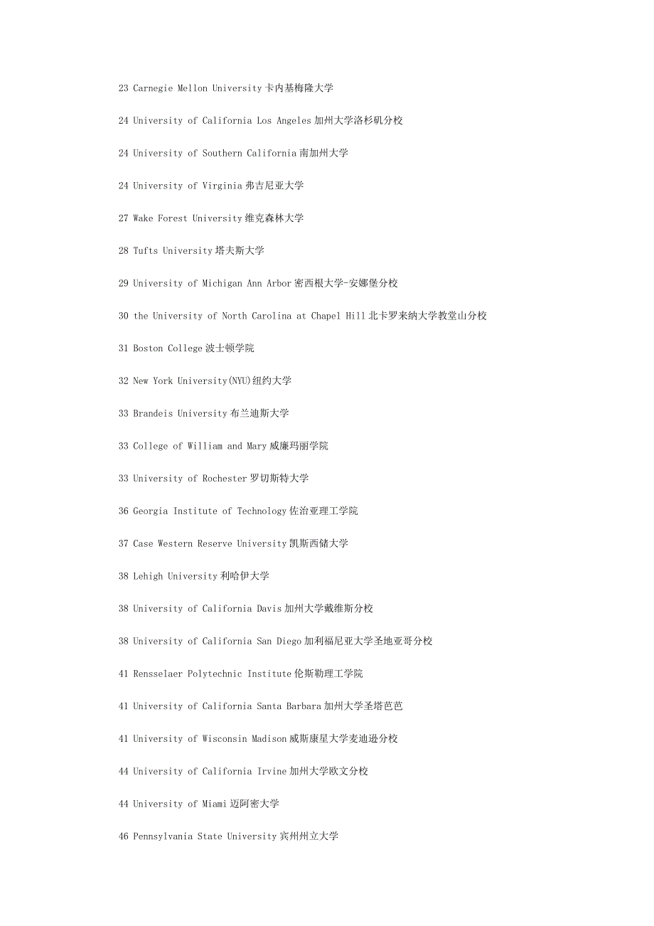 2013美国大学本科综合排名.doc_第2页