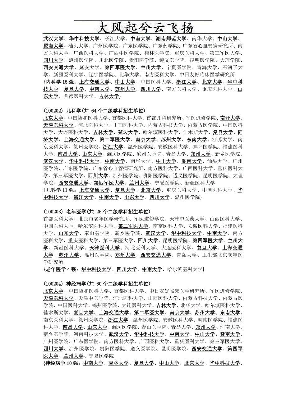 Aarlxeo2011考研必备之医学专业招生院校介绍.doc_第4页