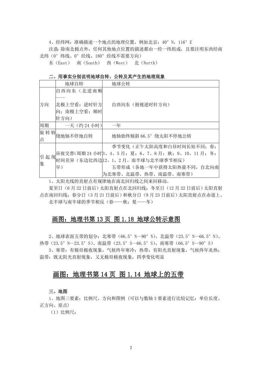 人教版七年级地理上册知识点记忆方法 ._第2页