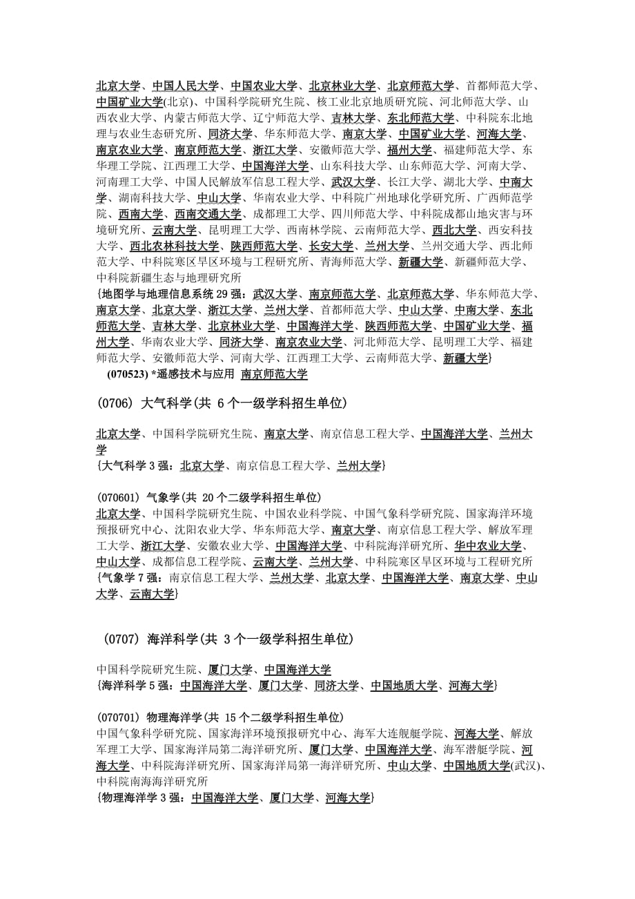 2011考研必备之地理学专业招生院校介绍简略.doc_第2页