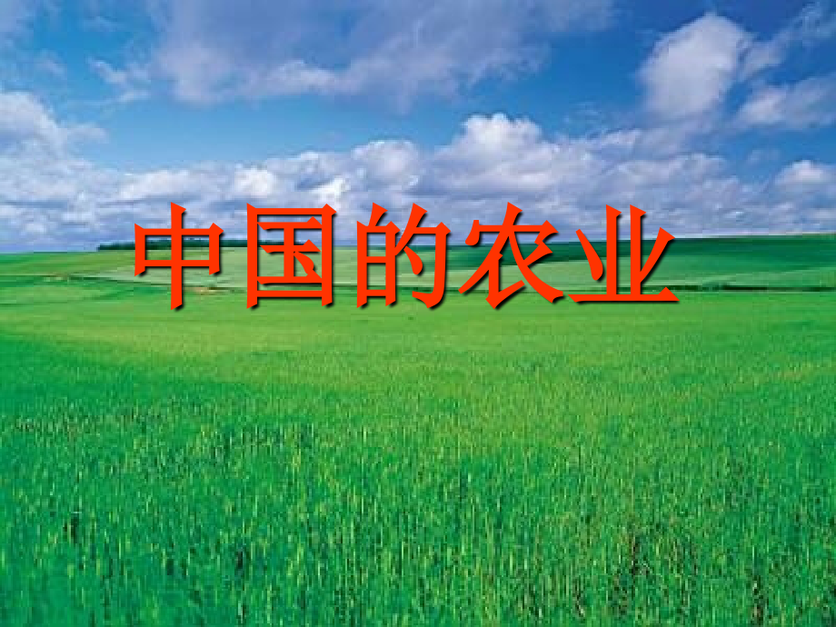 中国农业_高考地理复习-_第1页