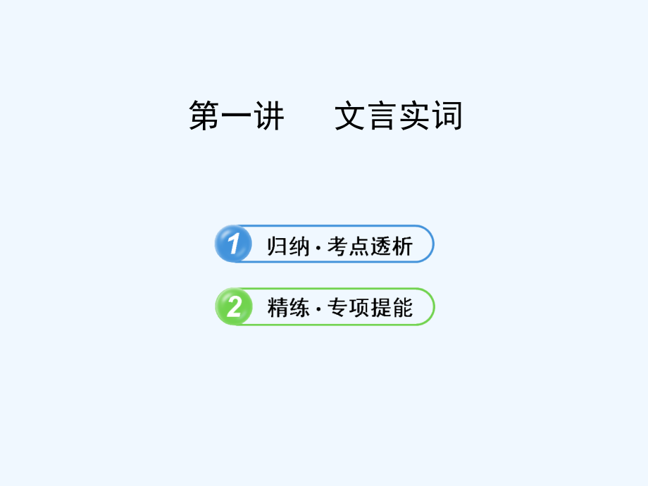 【全程复习方略】（湖南专用）高中语文 2.1.1 文言实词课件 新人教版_第1页