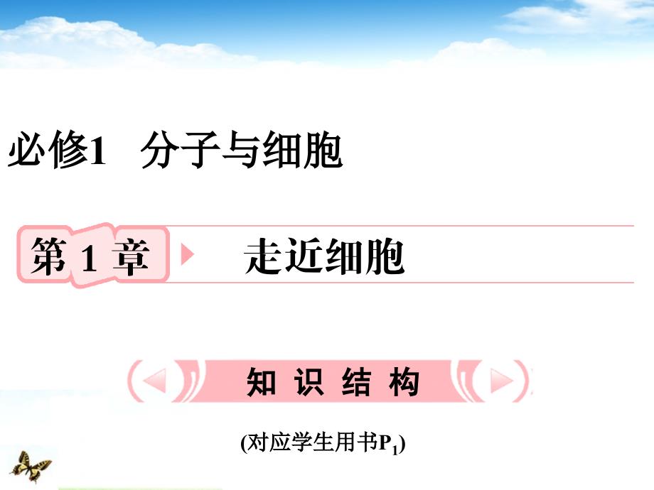 高考生物 第1章 走近细胞知识研习课件 新人教版必修1_第1页