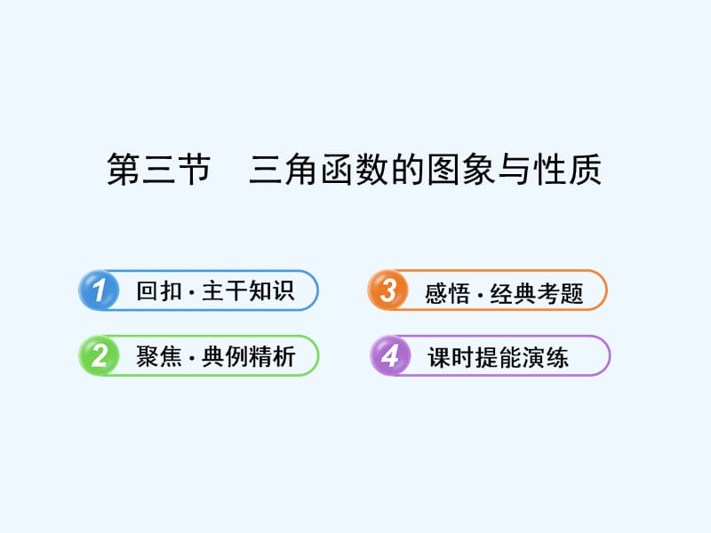 【全程复习方略】广东省高考数学 3.3三角函数的图象与性质配套课件 理 新人教A版_第1页