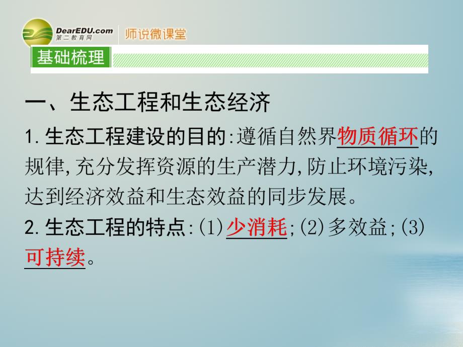 【导与练】高考生物一轮复习 专题5 生态工程课件 新人教版选修3_第3页