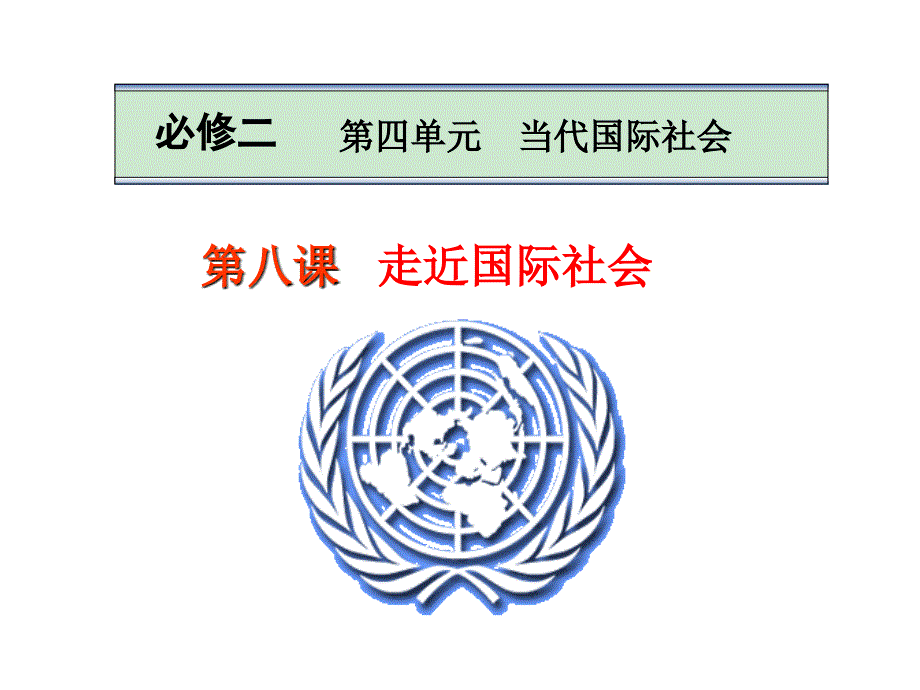 2017届高考政治一轮复习必修二第八课_走近国际社会讲述课件_第1页