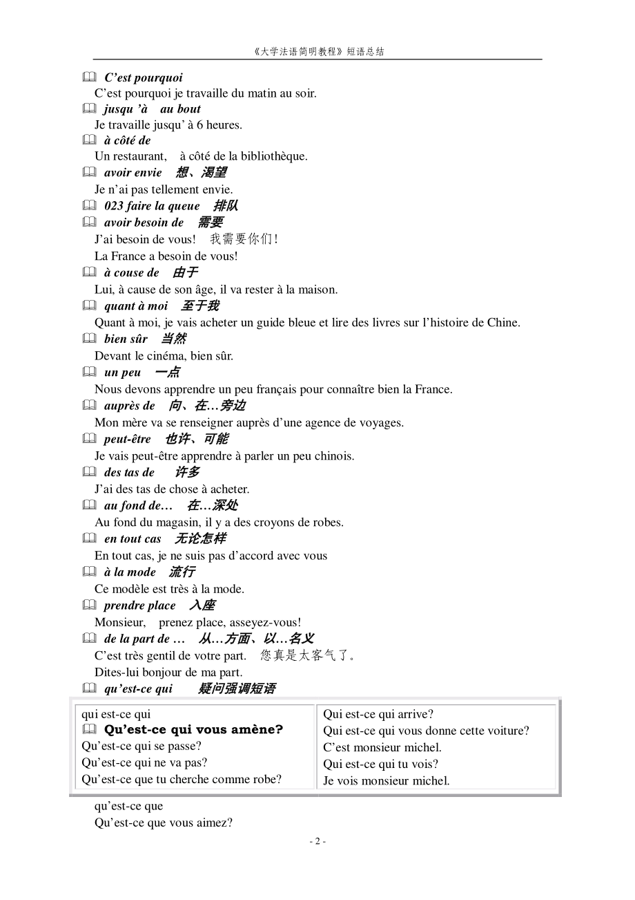 大学法语简明教程笔记汇总-_第2页