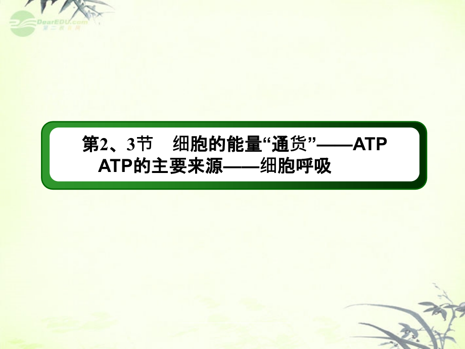 【红对勾】高考生物一轮复习 5-2、3ATP和细胞呼吸课件 新人教版必修1_第3页