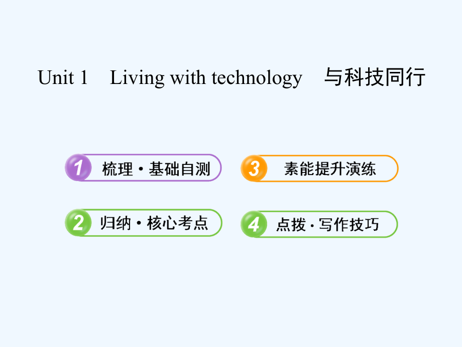 【全程复习方略】高中英语 Unit 1 Living with technology课件 译林牛津版选修7_第1页