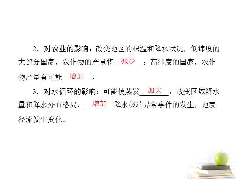 高考地理学业水平测试复习 专题四 考点2 全球气候变化对人类活动的影响课件 新人教版必修1_第2页