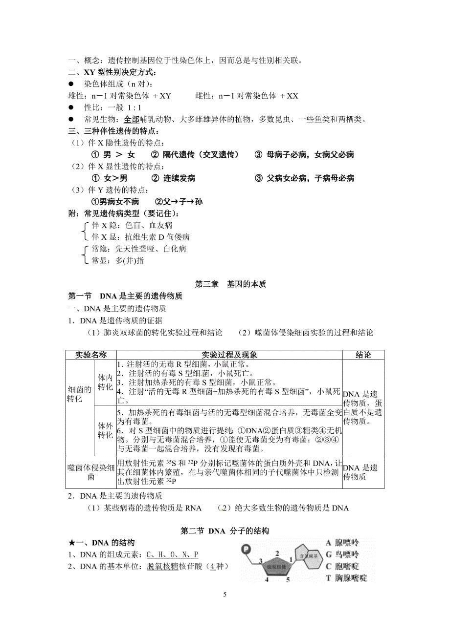 高中生物必修二知识点总结-_第5页