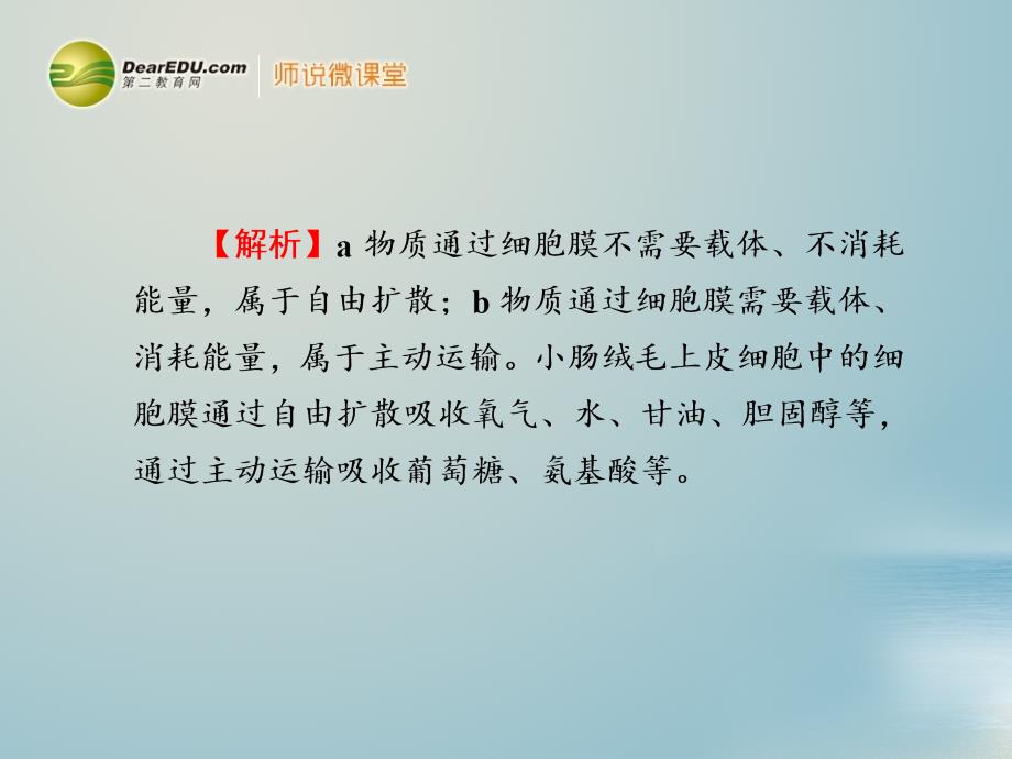 高考生物一轮复习 第4章 细胞的物质输入和输出同步测试课件 新人教版必修1_第3页