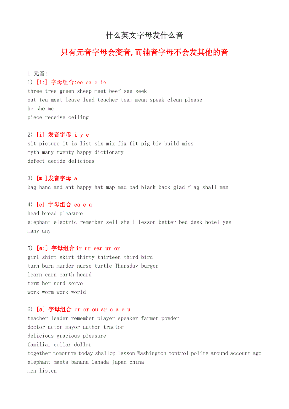 什么英文字母发什么音(最全)-（最新版-已修订）_第1页