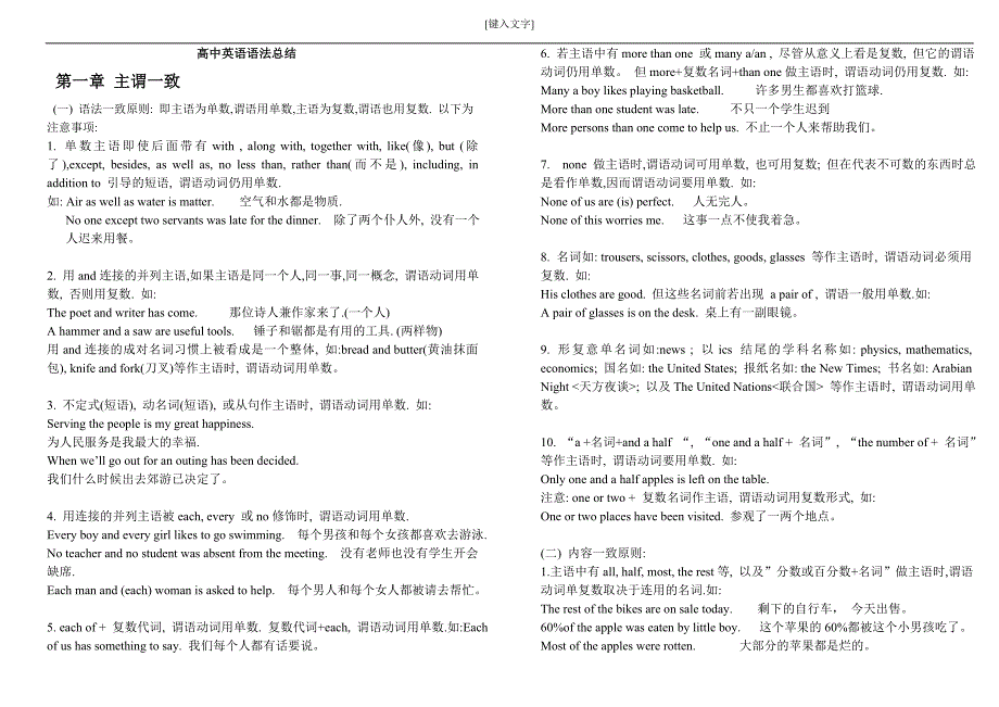 高中英语语法归纳总结-_第1页