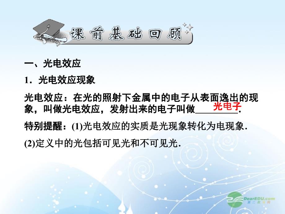 高考物理第一轮总复习 14.1波粒二象性课件 教科版选修3-5_第2页