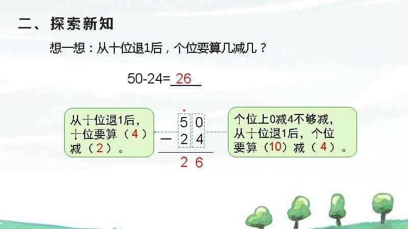 人教版二年级上册数学《第2单元 100以内的加法和减法（二） 第5课时 退位减》教学课件_第5页