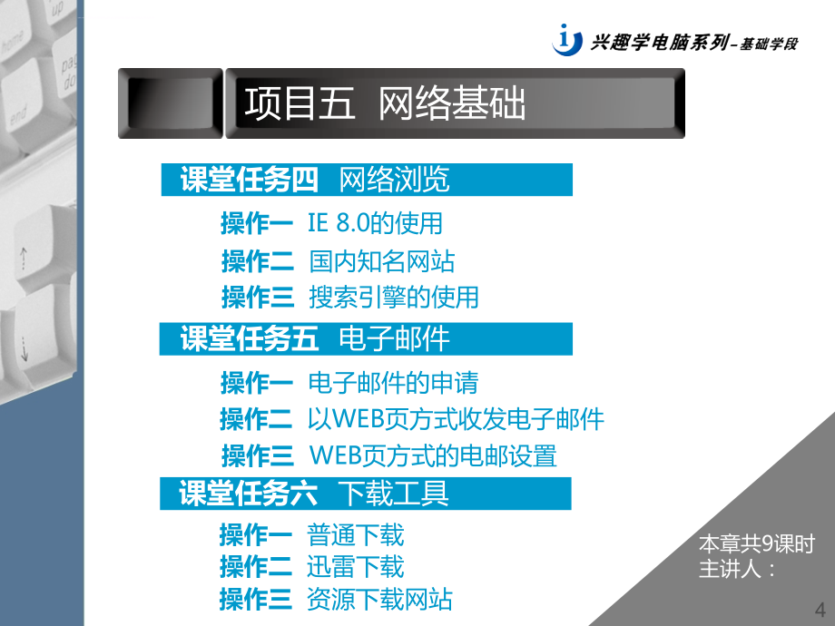 计算机应用与网络基础教程 上册项目五 网络基础课件_第4页