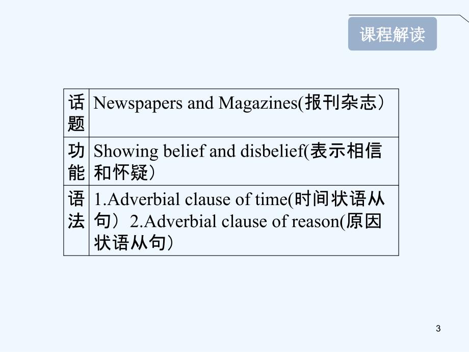 高考英语 Module 5 Newspapers and Magazines课件 外研版版必修2_第3页
