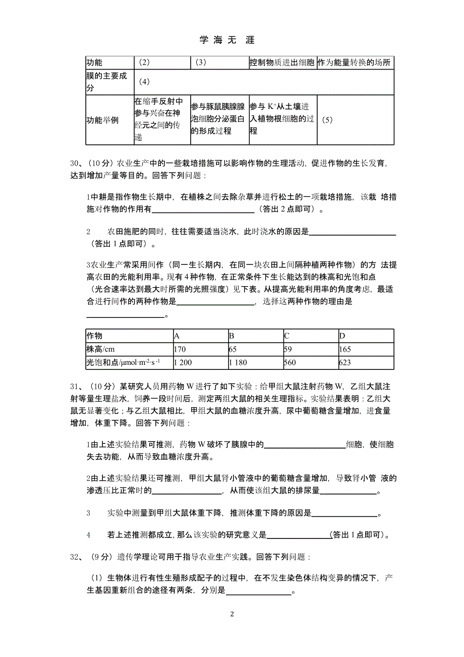 高考题生物汇总（9月11日）.pptx_第2页