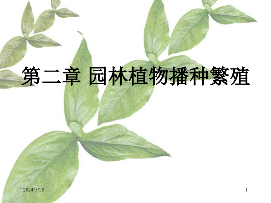 第二章 园林植物播种育苗课件_第1页