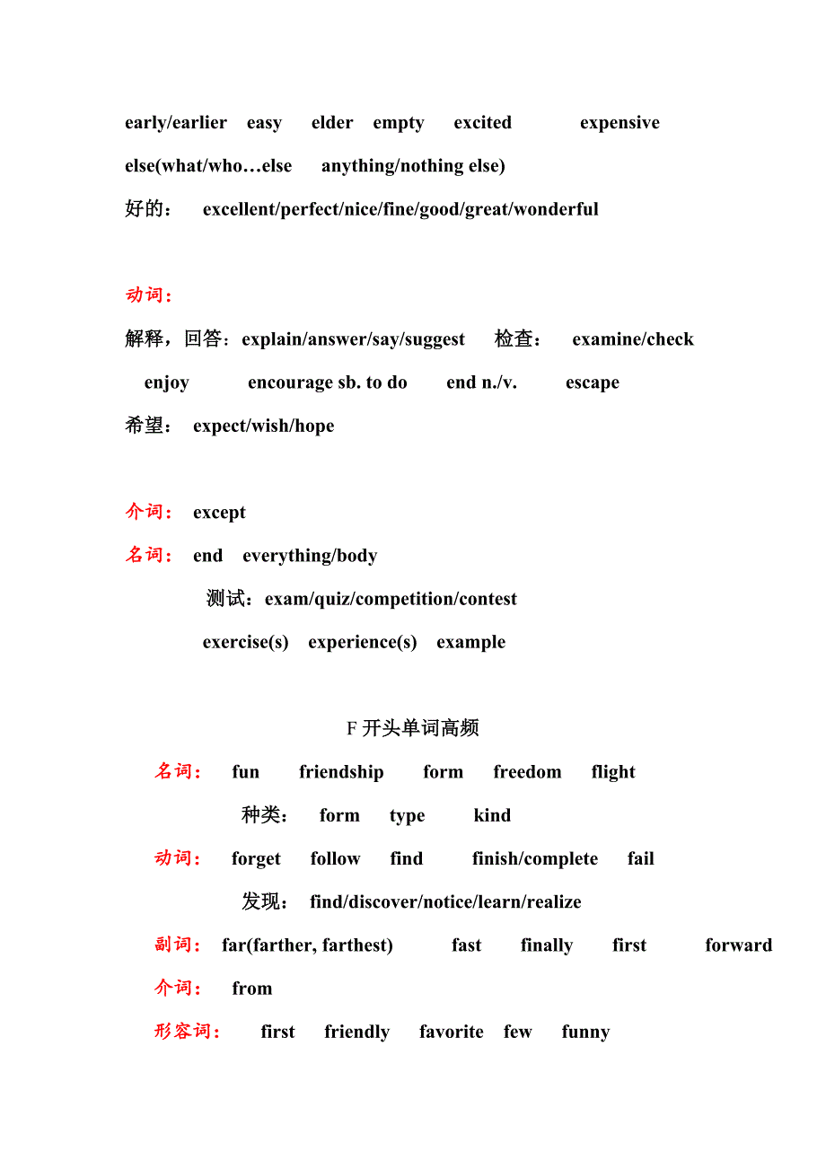 上海初三中考英语首字母高频词汇-_第4页