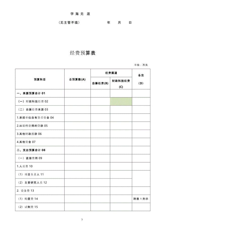 项目经费预算书全文模版（9月11日）.pptx_第3页