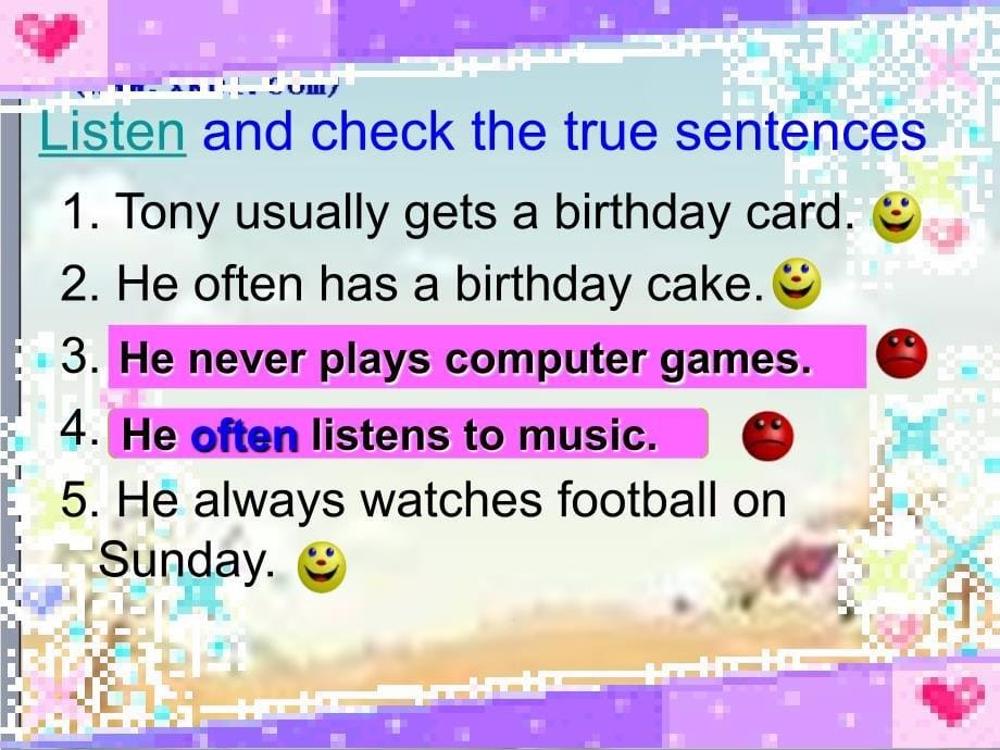 Module 8 Unit 1 Tony always likes birthday parties课件1(外研版七上)_第5页