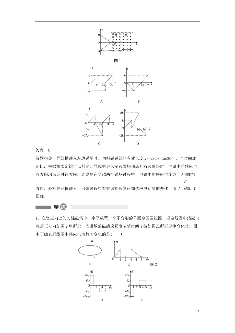 高中物理 模块要点回眸 第8点 电磁感应中的图象问题素材 粤教版选修3-2_第2页