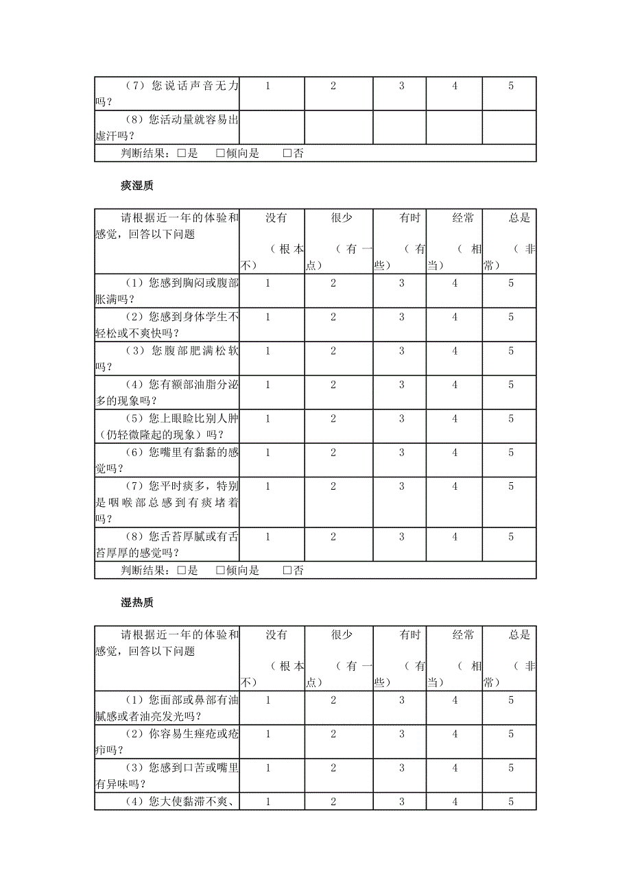 1670编号中医体质辨识标准(最好)_第4页