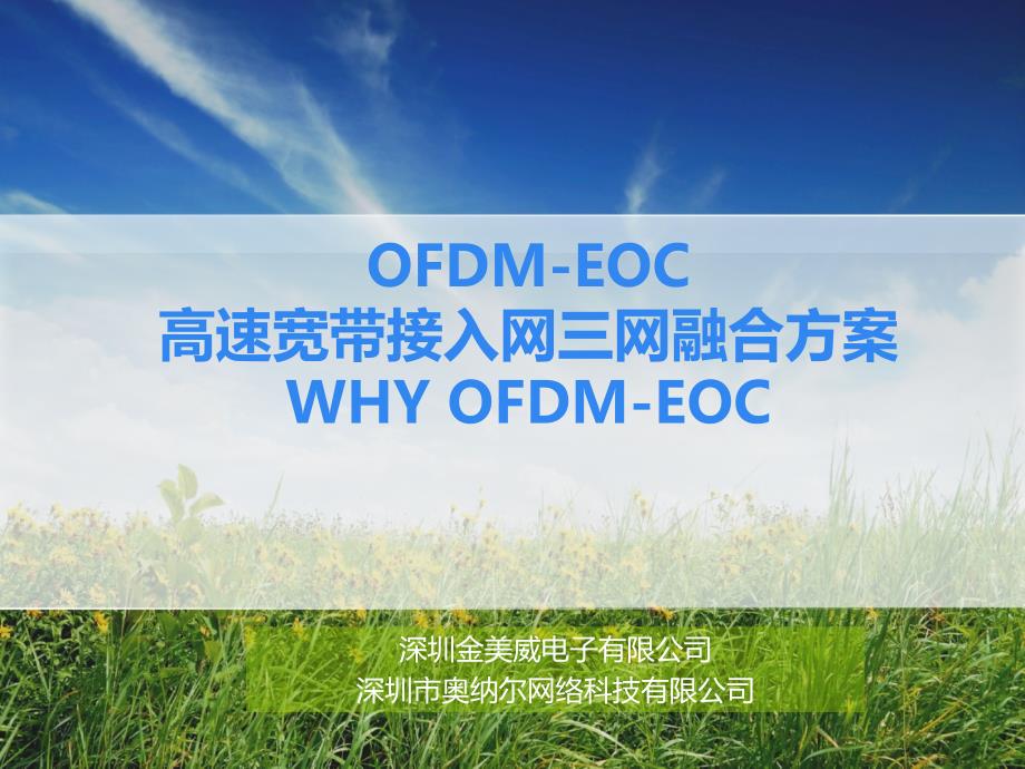 OFDM-EOC和高清流媒体云酒店系统简介课件_第1页