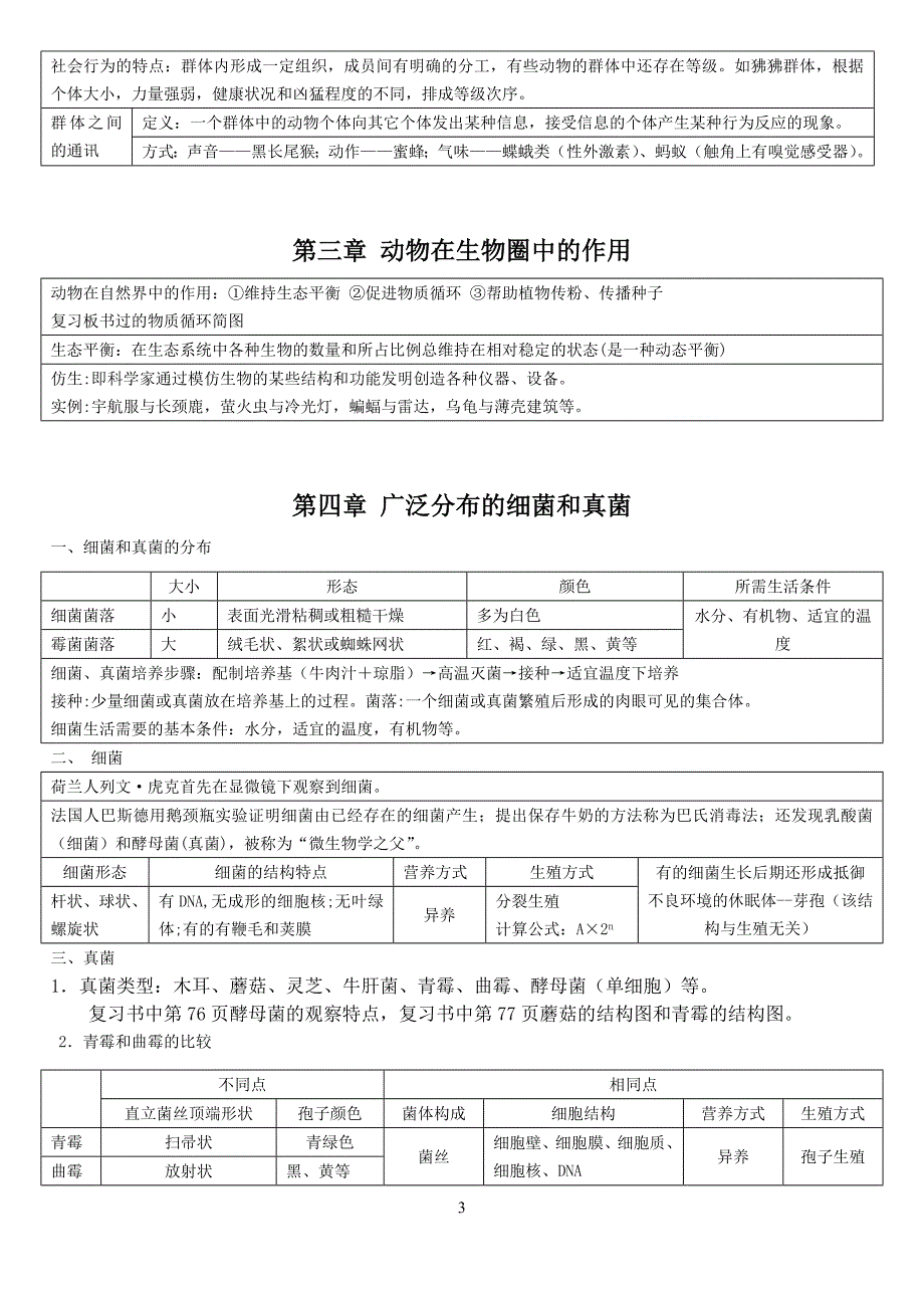 247编号人教版八上生物知识点_第3页