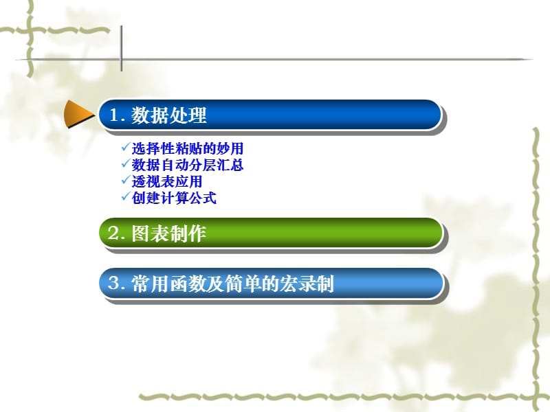 Excel_数据处理、图表制作、常用函数分析课件_第3页