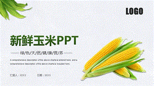 新鲜玉米农业种植主题PPT模板