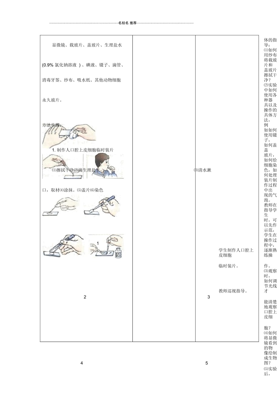 初中七年级生物上册2.3.1细胞的基本结构和功能第2课时名师精编教案新版新人教版_第2页