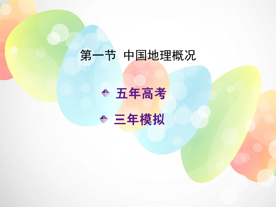 【5年高考3年模拟】（新课标专用）高考地理 第二十单元 第一节 中国地理概况课件（B）_第1页